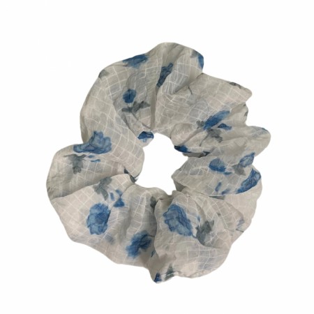 Blomster scrunchie, blå