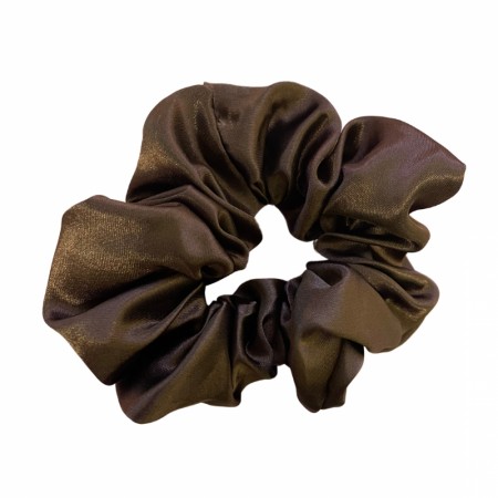 Silke scrunchie, brun