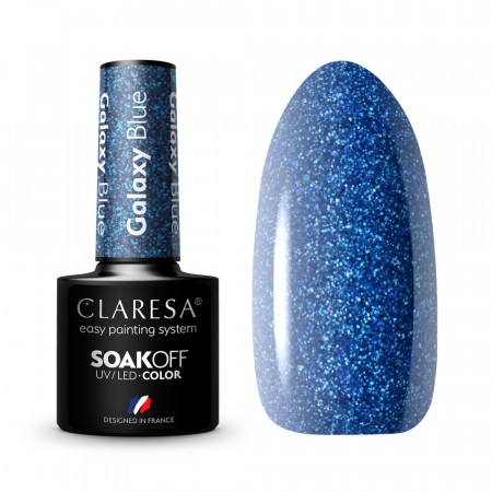 Neglelakk, Hybrid / SoakOff, 5ml Claresa® GALAXY BLUE