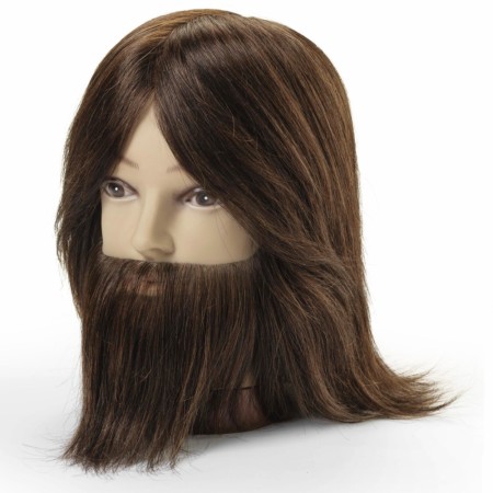 Mannequin Mann Tommy med skjegg, 35-40cm mørk brun