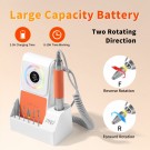 Oppladbar Slipemaskin (elektrisk neglefil) SNRQI PND750, Hvit thumbnail