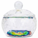 Tykt, vaskulært blande-glass med lokk (Dappen dish) thumbnail