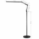Manikyrlampe og arbeidslampe LashesLine 2 LED, sort med gulvstativ thumbnail