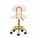 Arbeidsstol Cosmetic6001 med sadelsete og rygg, gull/rosa thumbnail