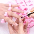Tå og finger skillere, 100pk Rosa thumbnail