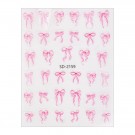 NEGLEKLISTREMERKER ROSA SLØYFER SD-2159 thumbnail