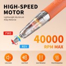 Oppladbar Slipemaskin (elektrisk neglefil) SNRQI PND750, Hvit thumbnail