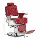 Barberstol Gabianno royal, rød thumbnail