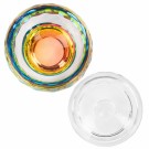 Tykt, vaskulært blande-glass med lokk (Dappen dish) thumbnail