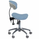 Arbeidsstol med sadelsete, Macomed DPY925, lys blå thumbnail