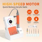 Oppladbar Slipemaskin (elektrisk neglefil) SNRQI PND750, Hvit thumbnail