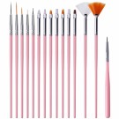 Børstesett med 15 dekorasjonsbørster for negler thumbnail