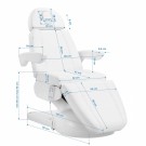 Behandlingsbenk med varmefunksjon Azzurro Lux 3m, hvit thumbnail