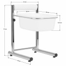 Fotbad-stativ med justerbar høyde, chrome thumbnail