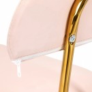 Arbeidsstol Cosmetic6001 med sadelsete og rygg, gull/rosa thumbnail