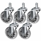 Single Roll Speed-hjul til arbeidsstoler, Silver 1 stk thumbnail