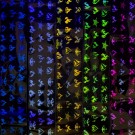 Overføringsfolie, lyser under UV-lys, assortert 10x100cm XKZ UV thumbnail