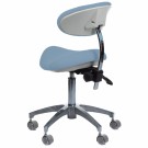 Arbeidsstol med sadelsete, Macomed DPY925, lys blå thumbnail