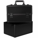 XXL Kosmetisk koffert i aluminium, Smooth Black thumbnail