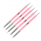 Dobbelsidig dotting og silikon børstesett, 5stk pensler thumbnail