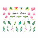 Vannklistremerker for negler, blomster BN-942 thumbnail