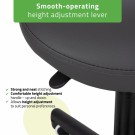 Arbeidsstol HABYS Lumo, K521 grått sadelsete thumbnail