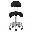 Arbeidsstol Cosmetic6001 med sadelsete og rygg, sort thumbnail