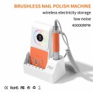 Oppladbar Slipemaskin (elektrisk neglefil) SNRQI PND750, Hvit thumbnail