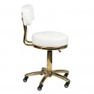 Arbeidsstol Cosmetic AM-961 med rygg, gull/hvit thumbnail