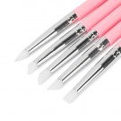 Dobbelsidig dotting og silikon børstesett, 5stk pensler thumbnail