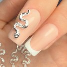 Slange rhinestones, søvl 10stk thumbnail