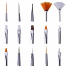 Børstesett med 15 dekorasjonsbørster for negler thumbnail