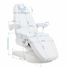 Azzurro Lux kosmetisk benk 3m, hvit thumbnail