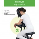 Habys FLEXO Massasjestol (sammenleggbar), K515 Sort thumbnail