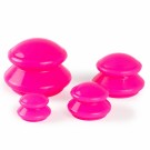 Habys kopping-sett i silikon (4pk), Rosa thumbnail