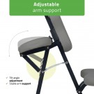 Habys FLEXO Massasjestol (sammenleggbar), K521 Grå thumbnail