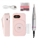 Oppladbar Slipemaskin /Elektrisk neglefil pink110, 45 000rpm thumbnail