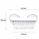 Manikyr og støvbørste, liten gjennomsiktig 6,5 x 3,5cm thumbnail