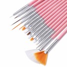 Børstesett med 15 dekorasjonsbørster for negler thumbnail