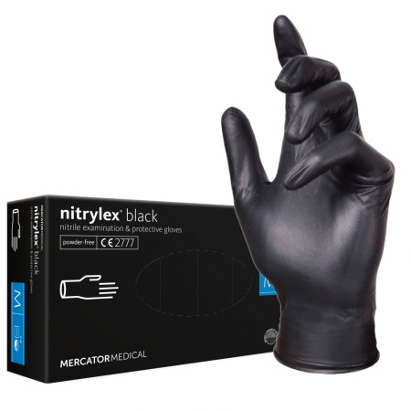 Nitrylex® Nitrilhansker, 100pk SORT, Medium