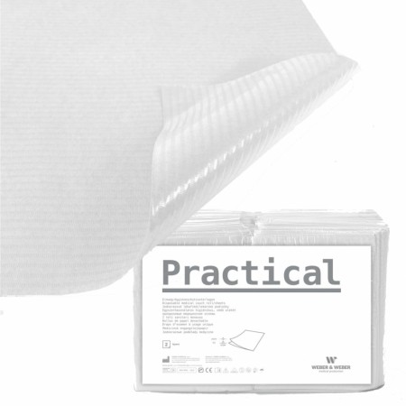 Vanntett benkepapir i ark, 77x210cm (10 stk) Hvit