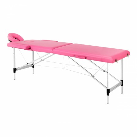 Balance sammenleggbar massasjebenk, rosa og aluminium