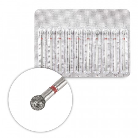 Diamantbor - ballcutter, 4mm, fin grit (10stk)