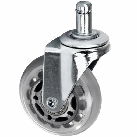 Single Roll Speed-hjul til arbeidsstoler, Silver 1 stk