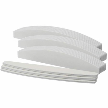 Neglefil, Halvmåne hvit tosidet: 180/240 grit, 50pk