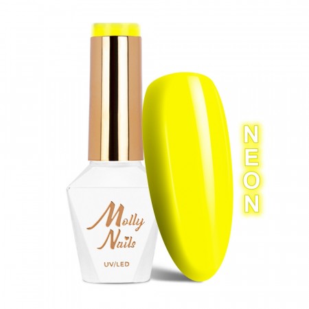NEGLELAKK, HYBRID/SOAKOFF MollyNails Neon yellow no. 71, 8g HEMA-free