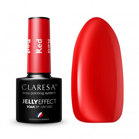 Claresa® Hybrid Neglelakk, Jelly Effect Red