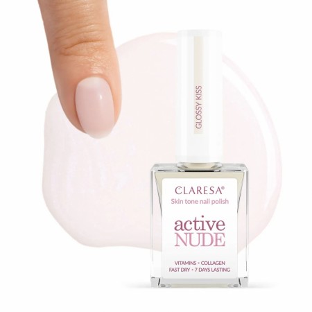 Claresa standard neglelakk (9,5ml), active nude glossy kiss