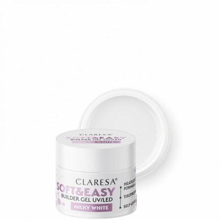 Soft & Easy Builder Gel, Claresa® MILKY WHITE, 12g