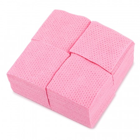 Preforerte lofrie negle-wipes rosa, 5x5cm 250stk